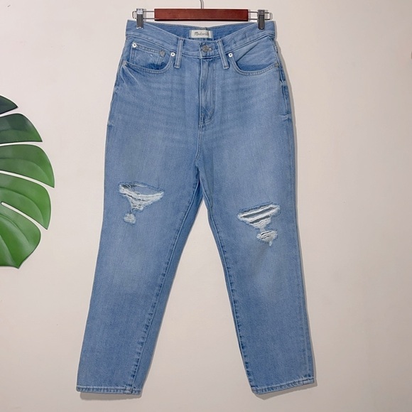 Madewell The Momjean in Gilford Wash - Ripped Edition Sz 26 Petite - Picture 7 of 12